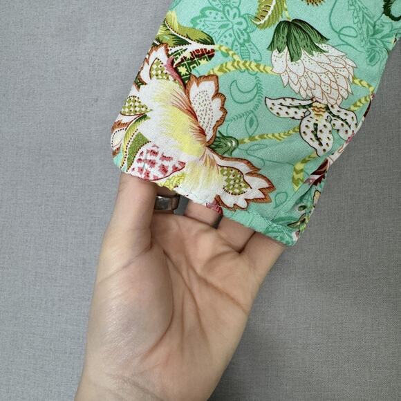 Sunday Mi Amor Anthropologie Dress Womens Small Green Floral Maxi Tiered Cottage - Picture 8 of 16